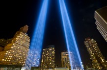 9-11 Tribute In Light 2012 in Downtown Manhattan / NY